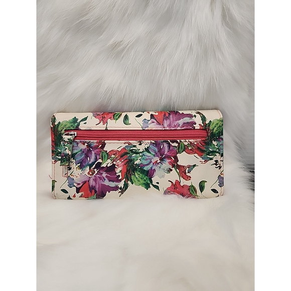 Floral All In One Long Wallet NEW, UNUSED, With a little Issues,read - Picture 2 of 10